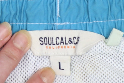SoulCal&Co Men's Multicoloured Tropical Board Shorts L