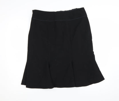 Monsoon Women Black Knee Length A-Line Skirt Size 16