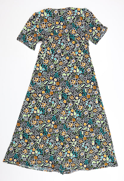 Finery Women's Multicoloured Floral A-Line Midi Dress UK 10