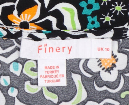 Finery Women's Multicoloured Floral A-Line Midi Dress UK 10