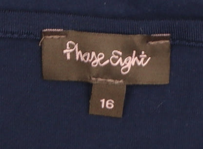 Phase Eight Women Blue Size 16 Bodycon Knee Length Dress