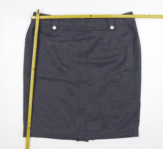 Marks and Spencer Women’s Grey Wool Blend Pencil Skirt Size 22