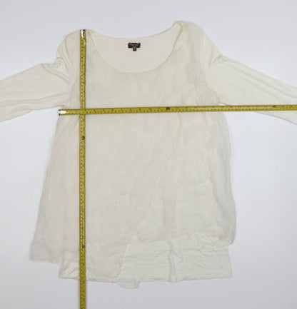 Phase Eight Women’s Ivory Silk Blend Tunic Blouse M