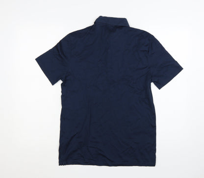 Reiss Men's Blue Egyptian Cotton Polo Shirt Size S Regular Fit
