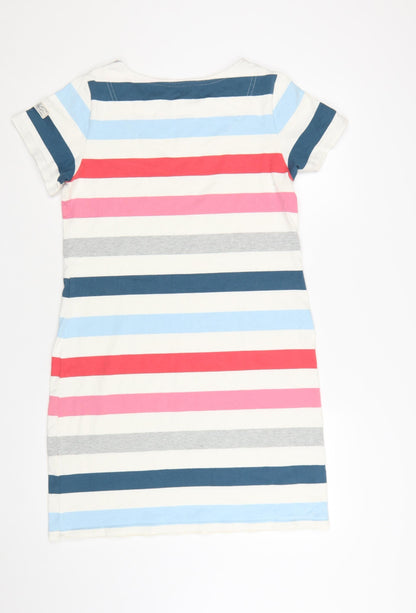 Joules Women’s Multicoloured Striped Cotton T-Shirt Dress Size 12
