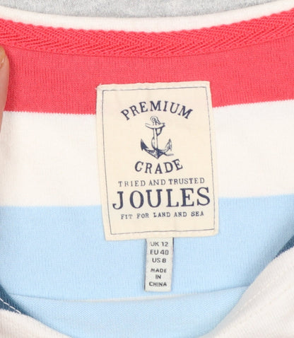 Joules Women’s Multicoloured Striped Cotton T-Shirt Dress Size 12
