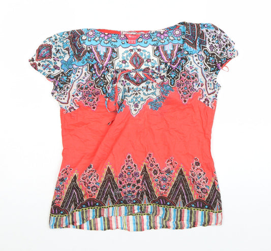 Monsoon Women’s Multicoloured Cotton Bohemian Blouse Size 12