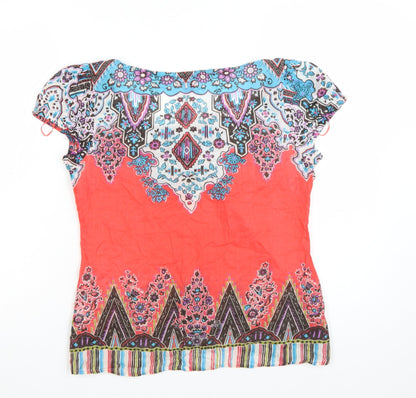 Monsoon Women’s Multicoloured Cotton Bohemian Blouse Size 12
