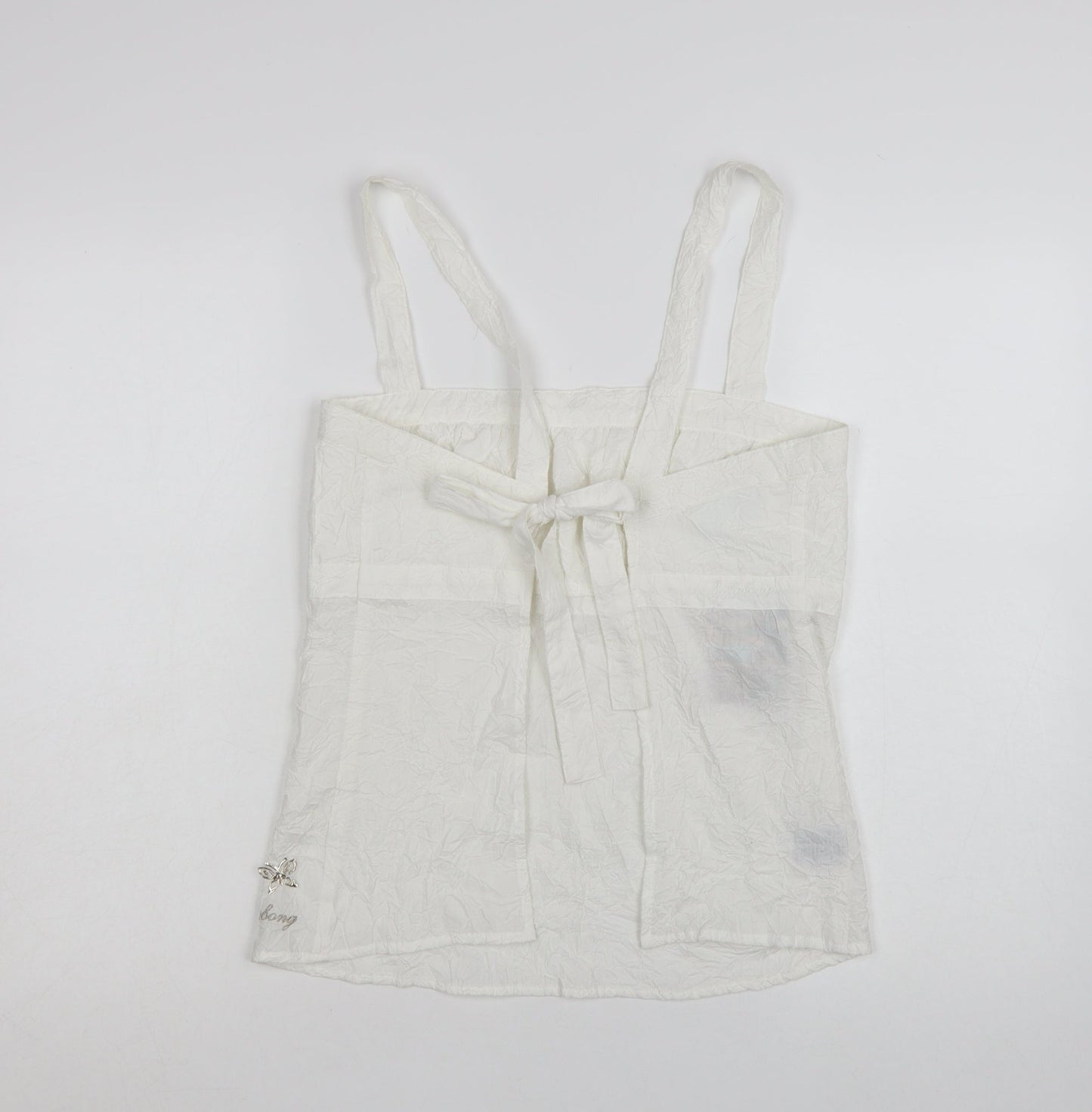 Billabong Women's White Camisole Tank Top Size 14 Summer Tie Back
