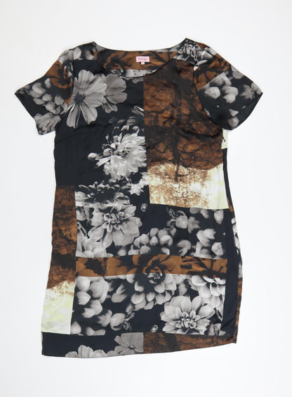 Phase Eight Women's Multicoloured Floral Shift Dress Size 14