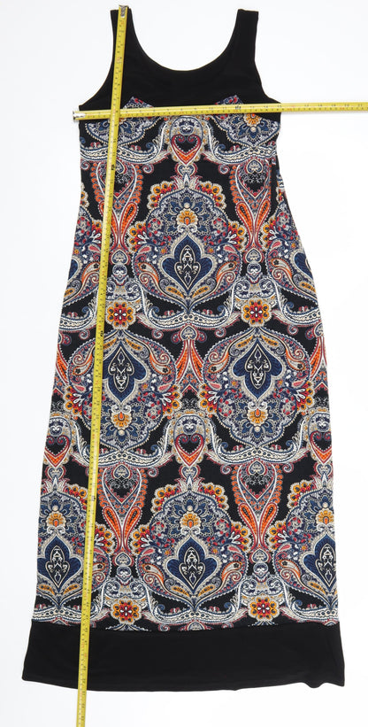 Wallis Petite Multicoloured Paisley Midi Tank Dress UK 10