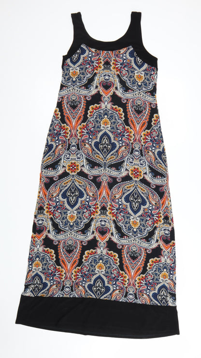 Wallis Petite Multicoloured Paisley Midi Tank Dress UK 10