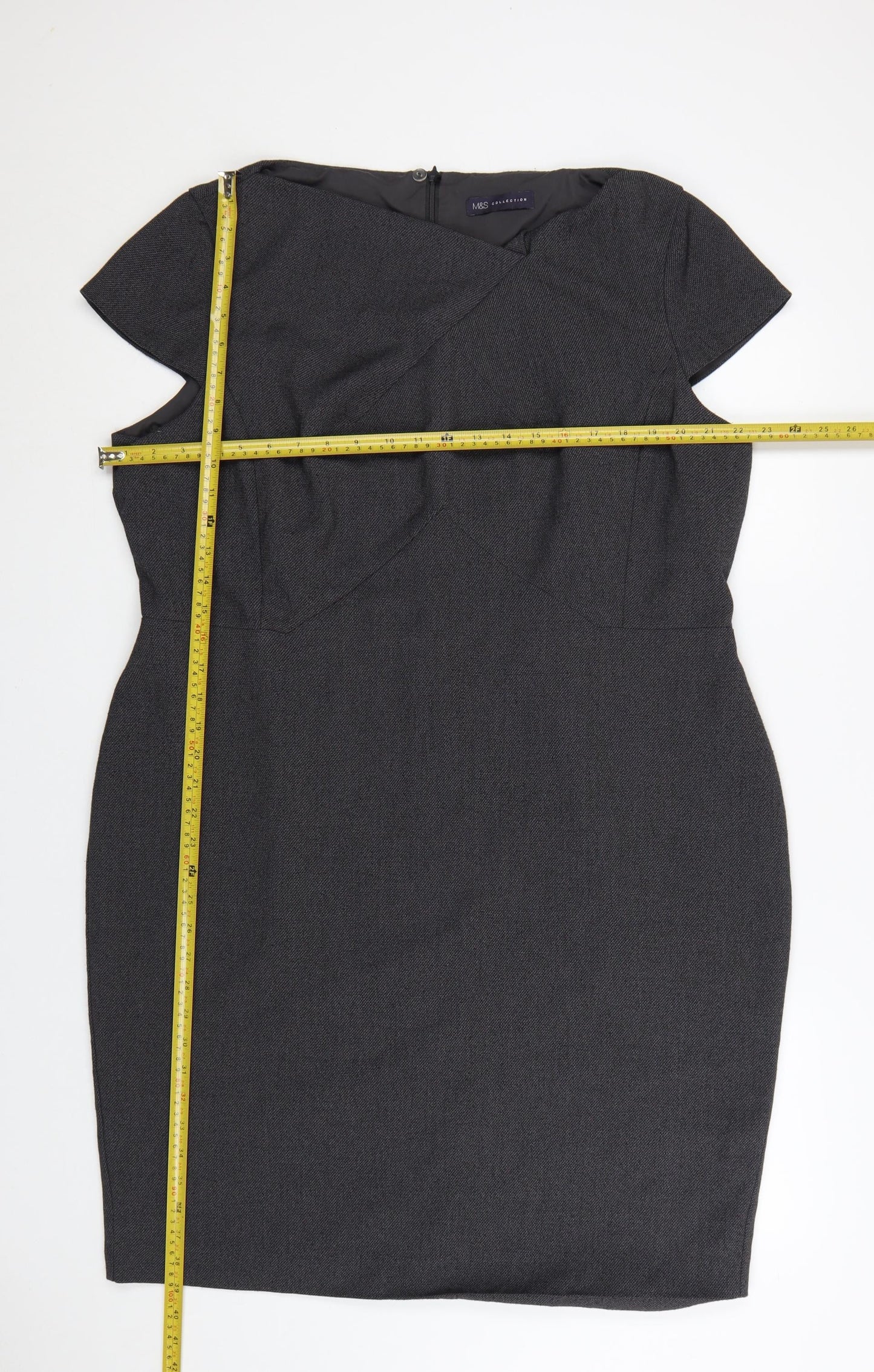 Marks and Spencer Women’s Grey Sheath Work Dress Size 22