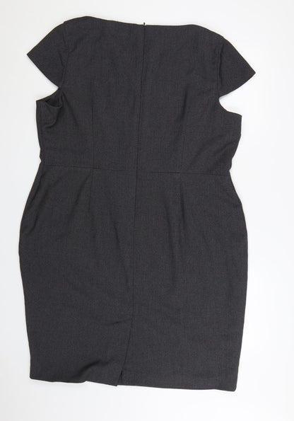 Marks and Spencer Women’s Grey Sheath Work Dress Size 22
