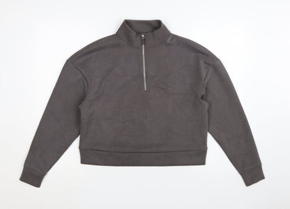 Marks and Spencer Goodmove Grey 1/2 Zip Sweatshirt Womens Size 12