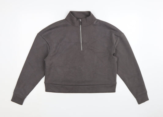 Marks and Spencer Goodmove Grey 1/2 Zip Sweatshirt Womens Size 12
