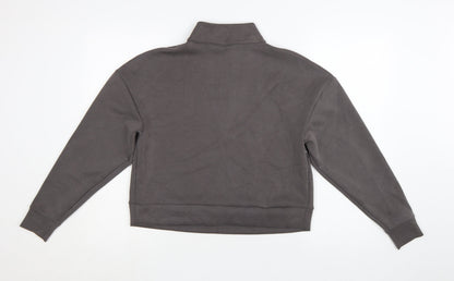 Marks and Spencer Goodmove Grey 1/2 Zip Sweatshirt Womens Size 12