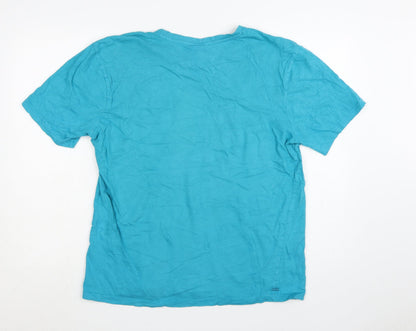 Slazenger Men’s Blue Crew Neck Short Sleeve Cotton T-Shirt Size M