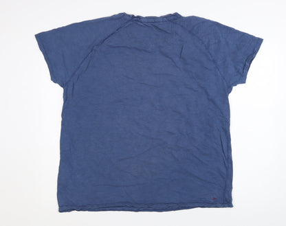 Fat Face Men's Blue Cotton Crew Neck XL T-Shirt