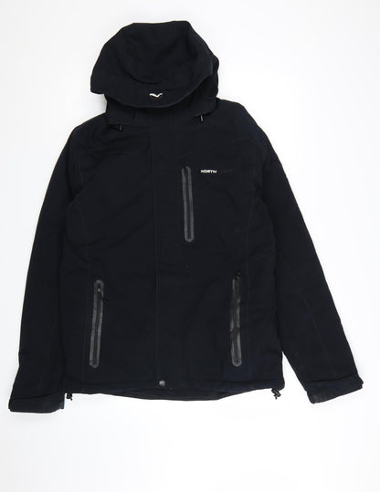 Northfinder Men's Black Softshell Hooded Winter Parka Jacket M