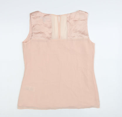 Coast Women's Pink Beaded Chiffon Camisole Top UK 12