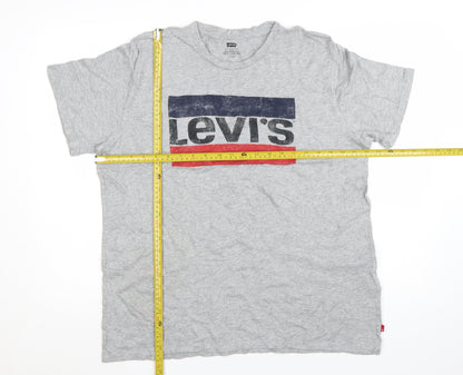 Levi's Mens Grey XL Logo Graphic Crew Neck T-Shirt