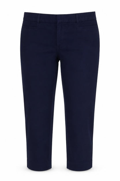 Banana Republic Women Petites Blue Slim Cropped Trousers Size 10