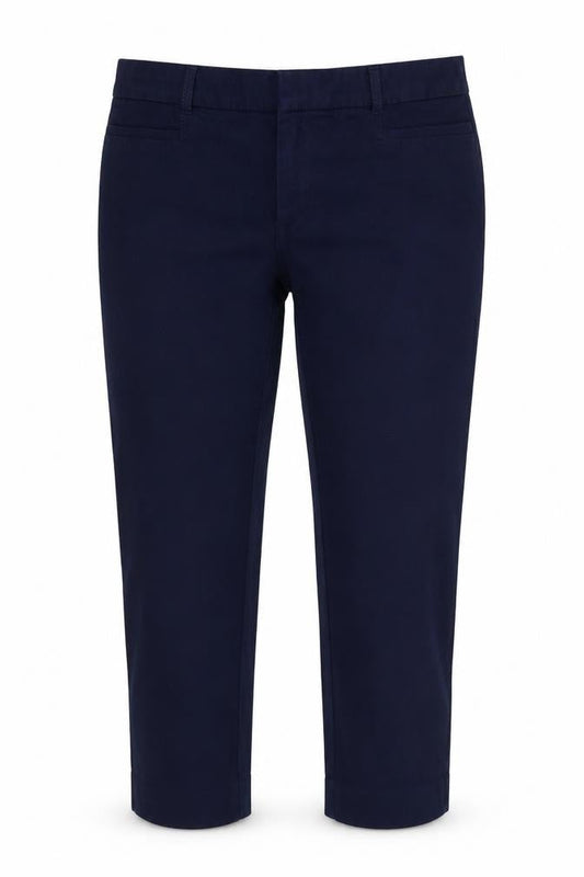 Banana Republic Women Petites Blue Slim Cropped Trousers Size 10