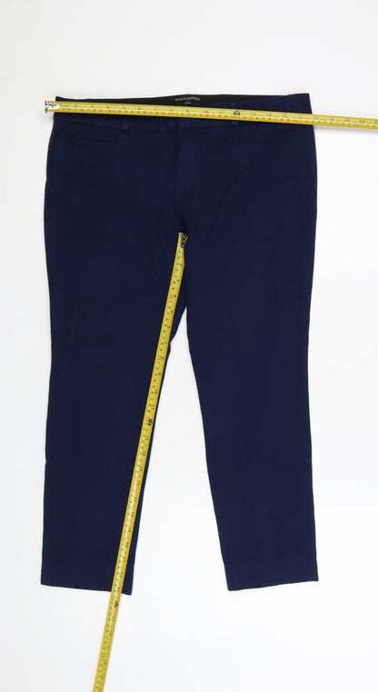 Banana Republic Women Petites Blue Slim Cropped Trousers Size 10