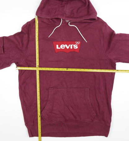 Levi's Men's Red XL Pullover Hoodie with Logo Graphic