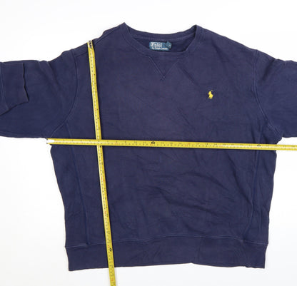 Polo Ralph Lauren Men's Blue XL Crew Neck Cotton Pullover Sweatshirt
