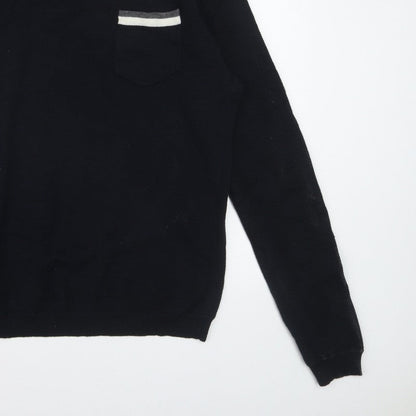 Rag & Bone Men's Black Knit Crew Neck Pullover Jumper Size L