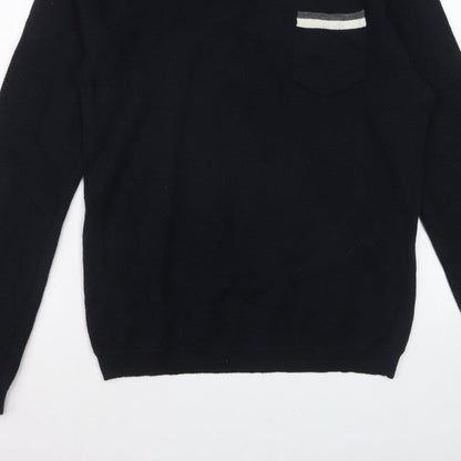 Rag & Bone Men's Black Knit Crew Neck Pullover Jumper Size L