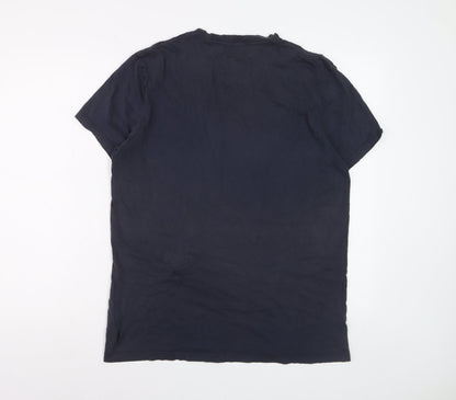 Jack Wills Men's Blue Cotton Crew Neck Short Sleeve T-Shirt M
