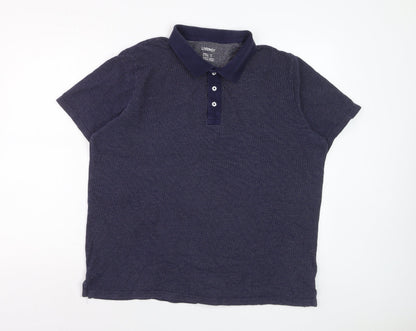 Livergy Men’s Blue Cotton Short Sleeve Polo Shirt XL
