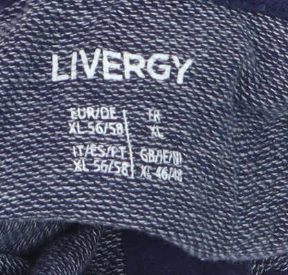 Livergy Men’s Blue Cotton Short Sleeve Polo Shirt XL