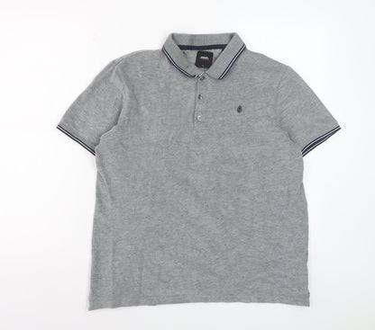 Burton Menswear London Grey Regular Fit Polo Shirt Size L