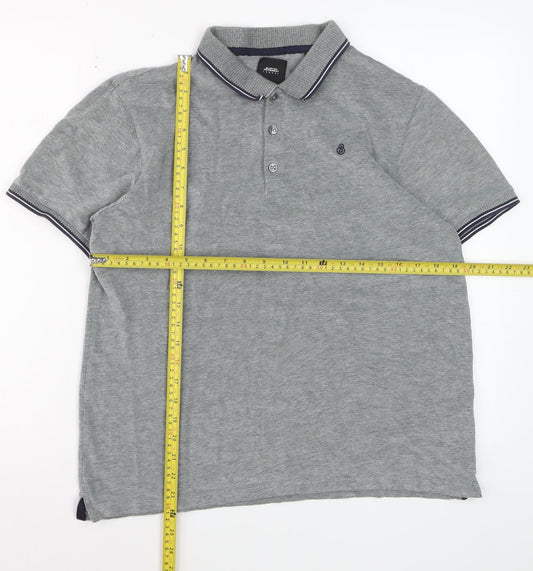 Burton Menswear London Grey Regular Fit Polo Shirt Size L