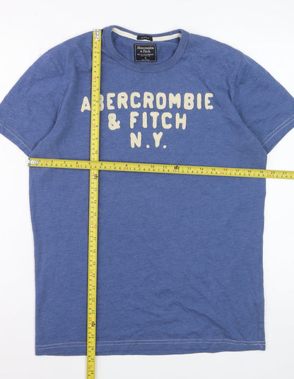 Abercrombie & Fitch Men's Blue Graphic Muscle Fit T-Shirt Size M