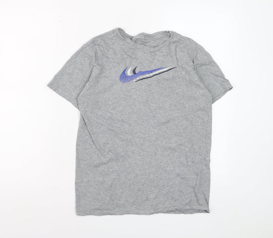 Nike Boys Grey XL Sports Graphic Cotton T-Shirt