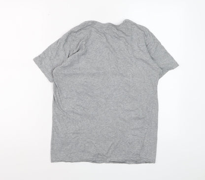 Nike Boys Grey XL Sports Graphic Cotton T-Shirt
