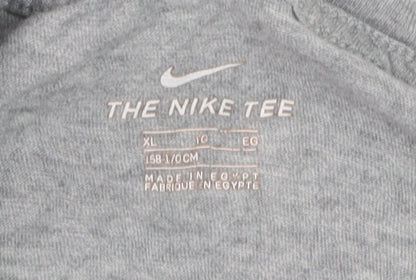 Nike Boys Grey XL Sports Graphic Cotton T-Shirt