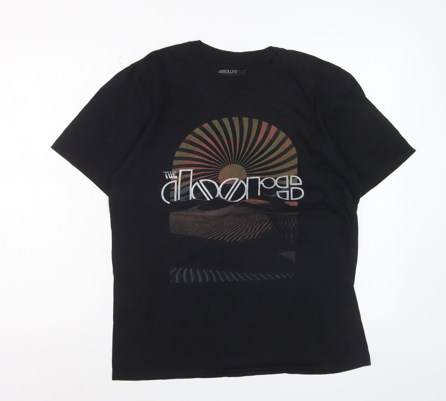 Absolute Cult Men's Black The Doors Graphic Band T-Shirt - Size M
