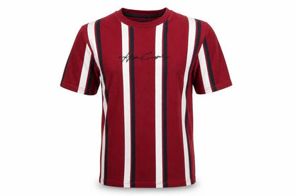 Hollister Men's Red Striped Cotton Crew Neck T-Shirt XL