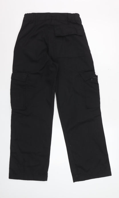 Alsico Men’s Black Cargo Work Trousers 30R Polyester Cotton Blend