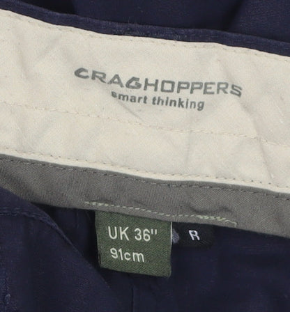 Craghoppers Men's Blue Convertible Cargo Trousers Size L 36 in