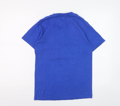 Superman Women’s Blue S Basic Crew Neck Cotton T-Shirt