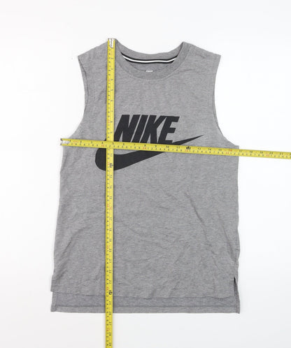 Nike Womens Grey Sleeveless Tank Top XS Basic Sportswear