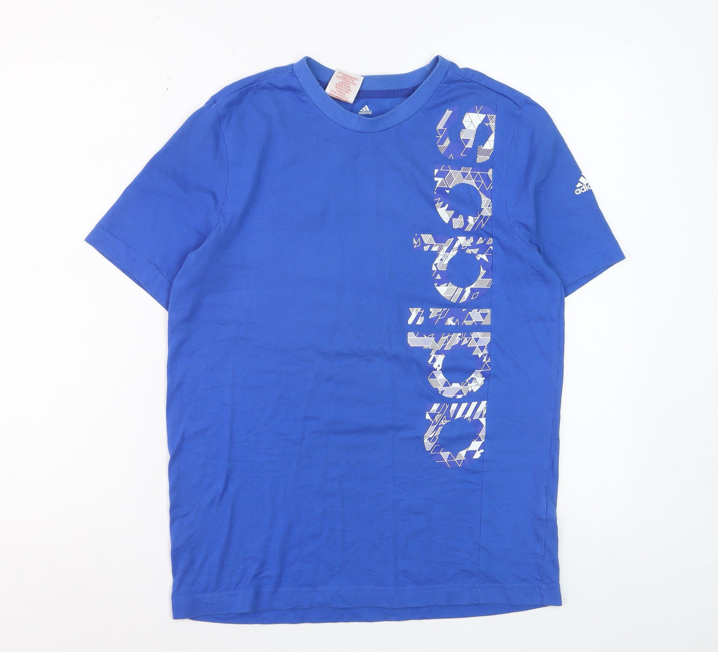 Adidas Boys Blue 13-14 Years Climalite Logo T-Shirt