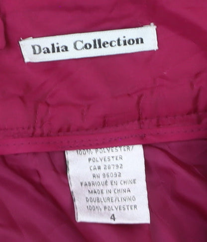 Dalia Collection Womens Red Velvet Wrap Skirt Size 8 Knee Length